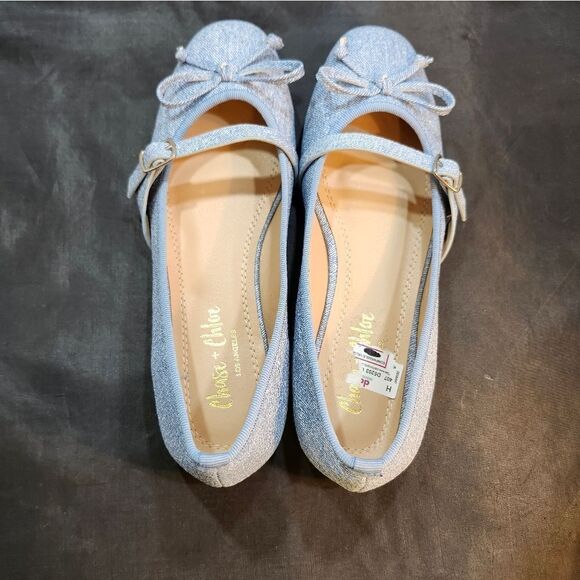 BRAND NEW CHASE & CHLOÉ FERGIE-1 DENIN BALLERINA BOWNOT SLIP-ON FLAT G1 - Picture 5 of 15